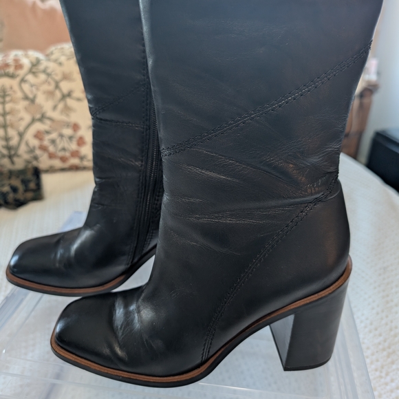 Franco Sarto Black Heeled Boots - Picture 4 of 4